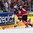 PRAGUE, CZECH REPUBLIC - MAY 16: Canada's Patrick Wiercioch #46 takes out the Czech Republic's Martin Zatovic #24 behind the goal as he plays the puck during semifinal round action at the 2015 IIHF Ice Hockey World Championship. (Photo by Andre Ringuette/HHOF-IIHF Images)

